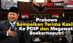 Prabowo Berterima Kasih ke PDIP